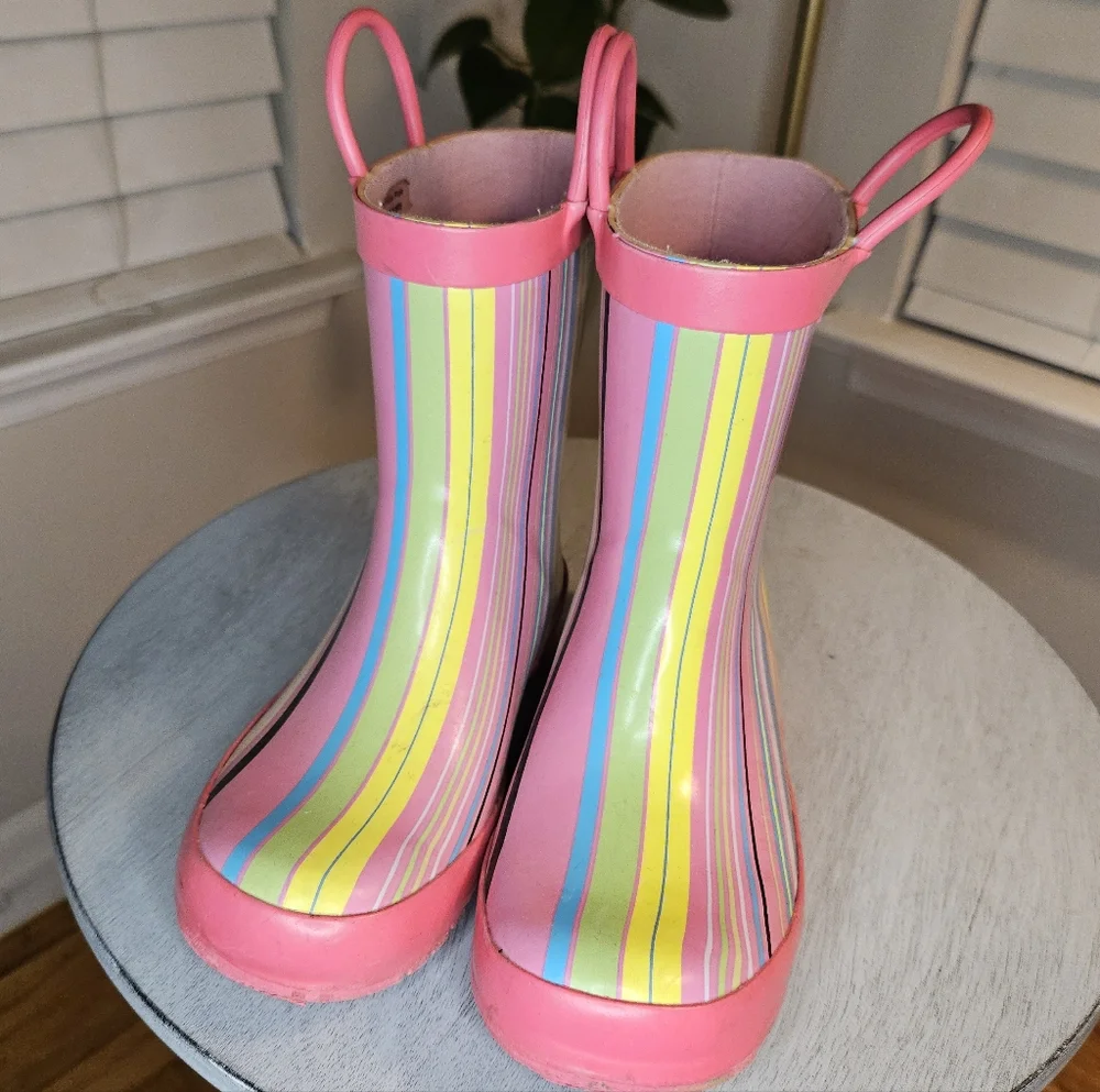 Pluie Pluie Colorful Striped Kids Rain Boots